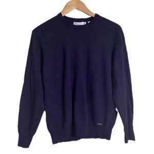 Calvin Klein Extra Fine Merino Wool Crew Neck Pullover Two Tone XL Fits Like M/L